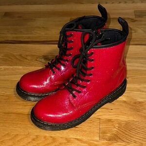 Dr Martens Combat Glitter Boots 1460 Junior/Youth NWOB sz US 5L